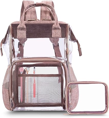 Rose gold clear backpack Clearance