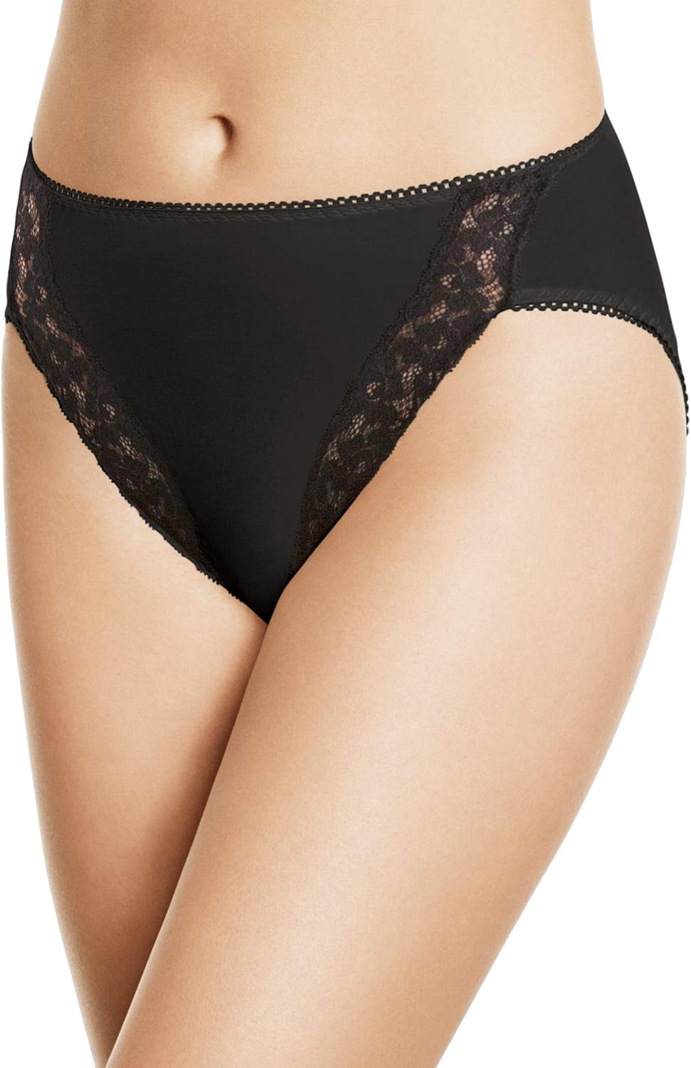 Wacoal Women's Bodysuede Lace Hi-Cut Panty Brief Panty at  Women’s Clothing store: Briefs Underwear