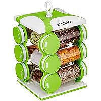 Amazon Brand - Solimo Revolving Spice Rack set (12 pieces)