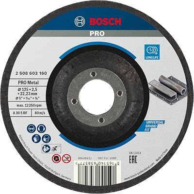 Bosch 1x PRO Metal Longlife Cutting Disc 125 mm 22.23 mm bore for Steel
