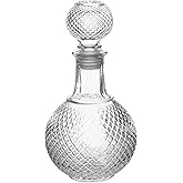 European Glass Bottle with Airtight Stopper, Liquor Decanter, 8 Ounce