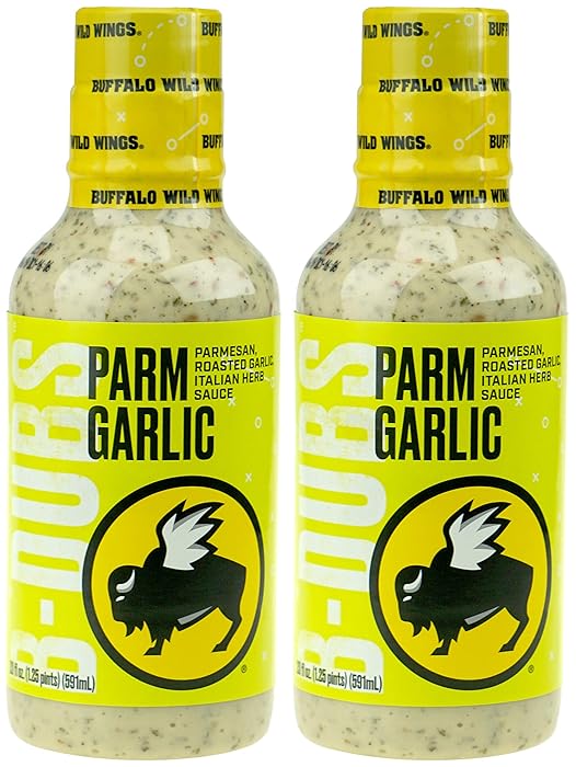 Buffalo Wild Wings Barbecue Sauce - Parm Garlic - 20 Fl. Oz. (2 Pack)