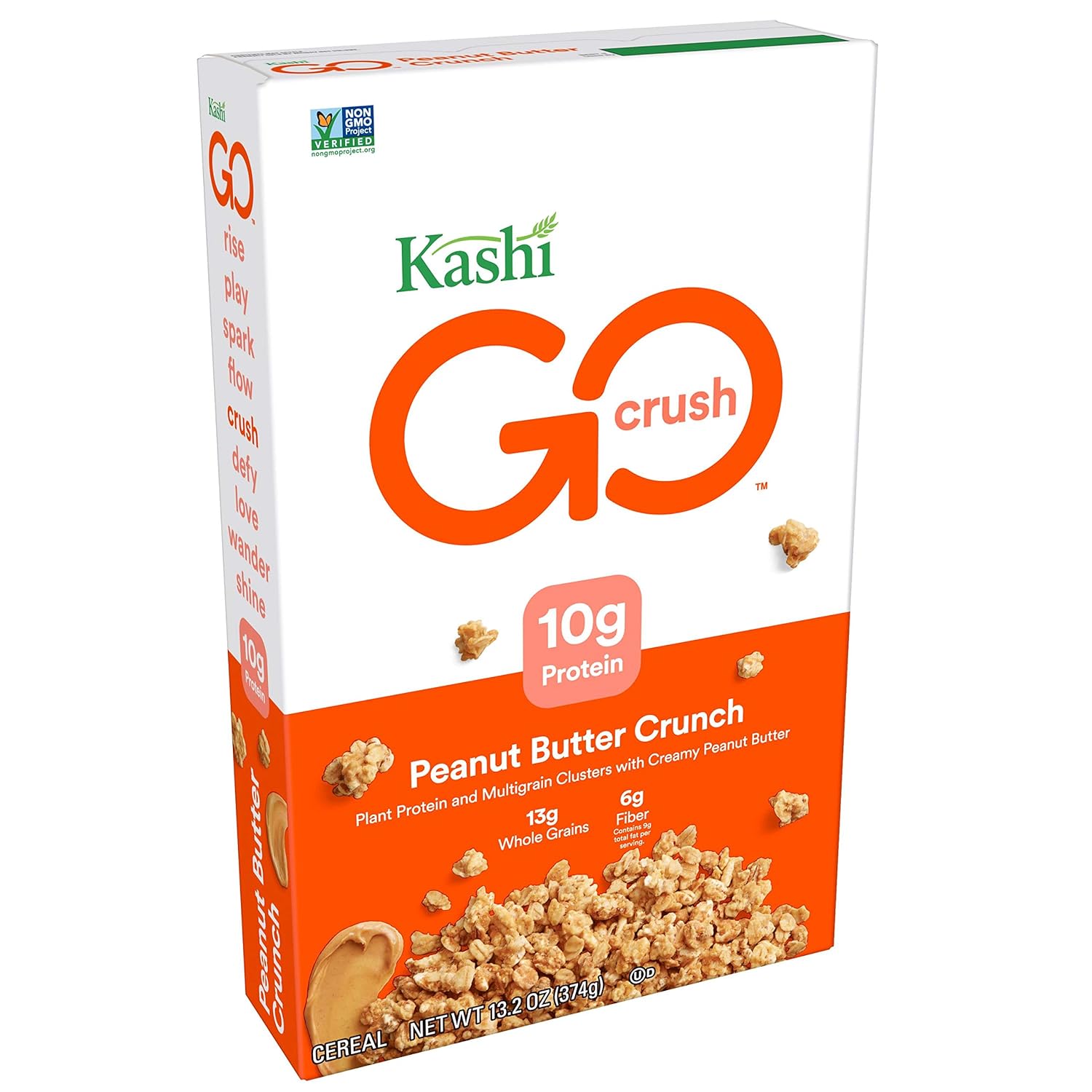 Kashi GO Peanut Butter Crunch Cereal - Vegan | Non-GMO | 13.2 Ounce (Pack of 1)