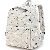 STEAMEDBUN Corduroy Kids Backpack for Girls and Boys 5-8: Girls Backpack for Elementary Kindergarten - 15 inch Cute Backpacks for Kids - Bow