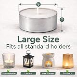 Zuvo 8 Hour Tea Lights Candles 100 Pack Unscented White 3.8x2.3 cm view 2