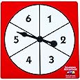 LEARNING ADVANTAGE 1-6 Number Spinners - Set of 5 - Arrow Spinner for Games - Free-Spinning for Board Games and Classroom Probability Activities