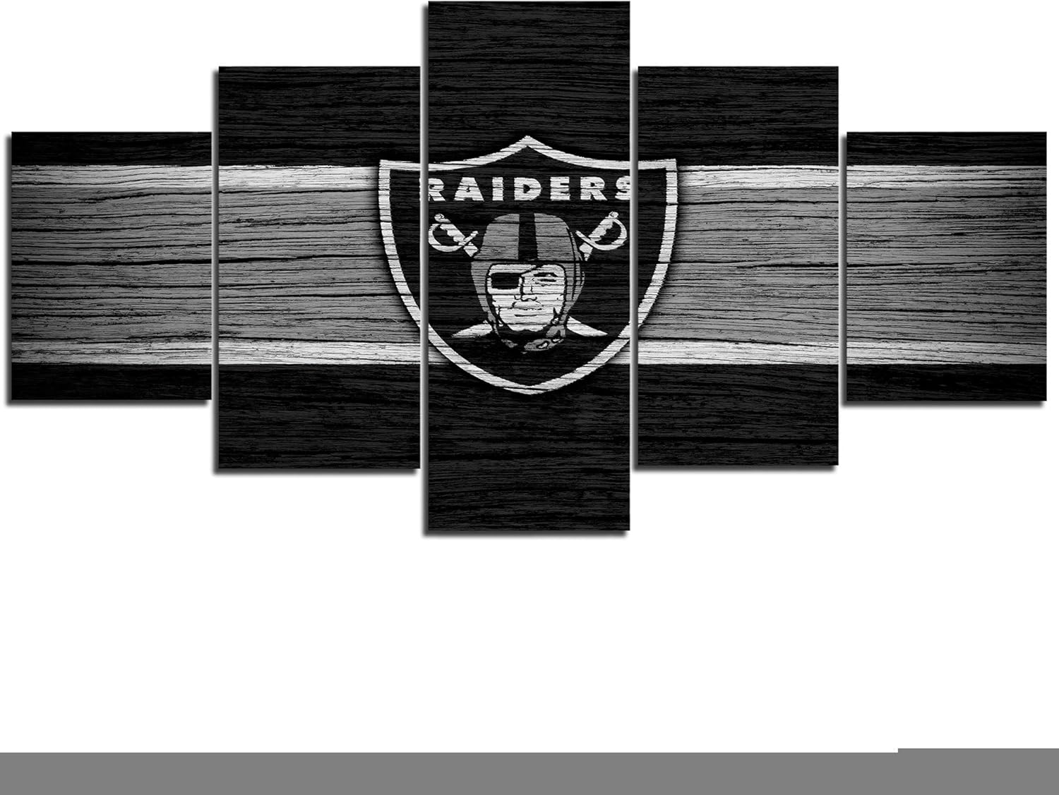 TYHC Art Oakland Raiders Art Canvas Posters Home Decor Wall Art Unframed 5 Pieces Paintings for Living Room HD Prints Pictures