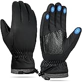 Sukeen Windproof Winter Gloves for Cold Weather, Soft Warm Touchscreen Anti-Slip Mens Winter Gloves for Running Driving Cycling Hiking Biking Outdoor Sports Daily Work