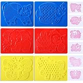 Bucherry 6 Pcs Animal Rubbing Plates 4 x 5.1 Inch Inches Texture Art Supplies Texture Plates for Home, 20 Style