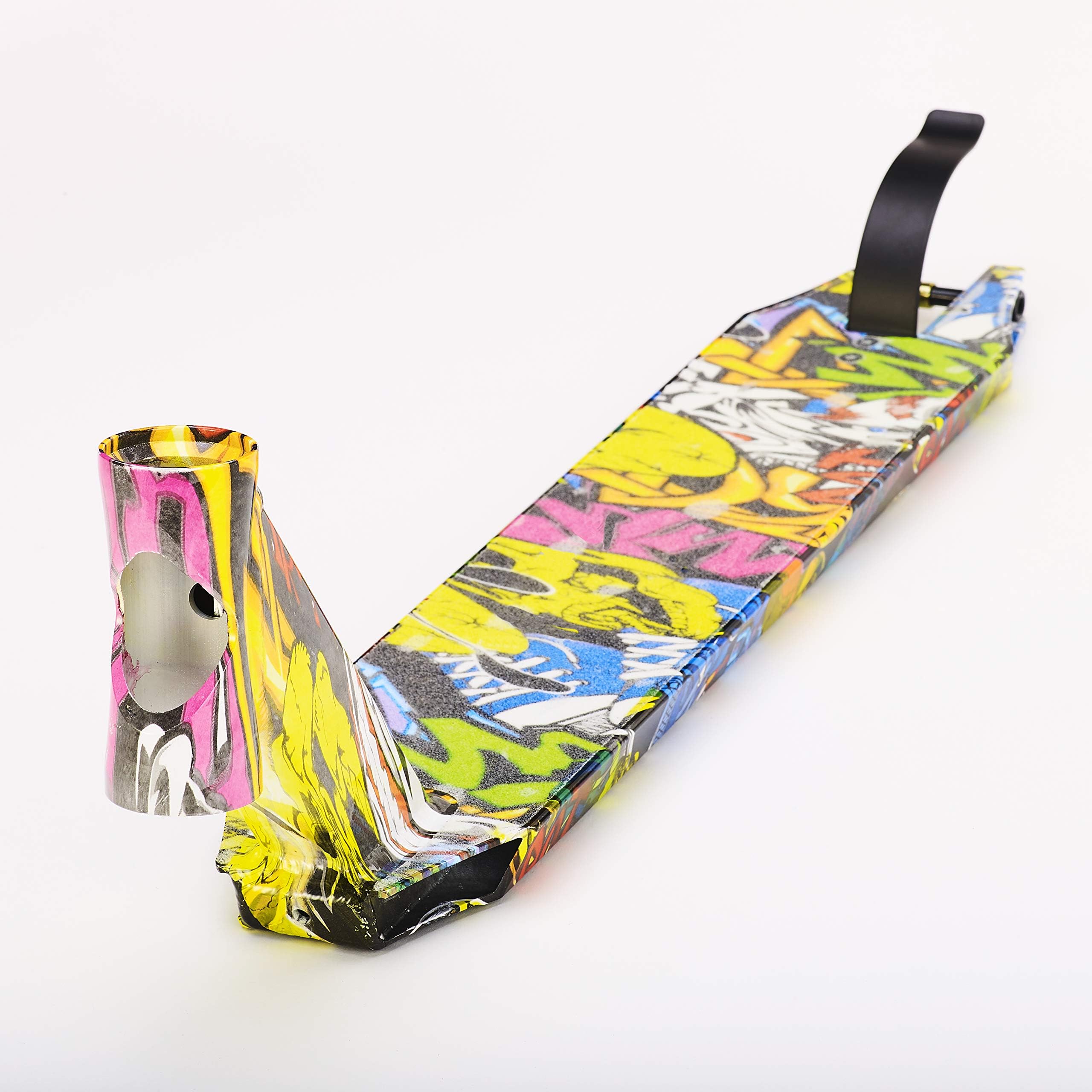 Outrage Stunt Scooter Custom Deck integrated Pro Custom Hell on Earth, Free Brake and Grip Tape