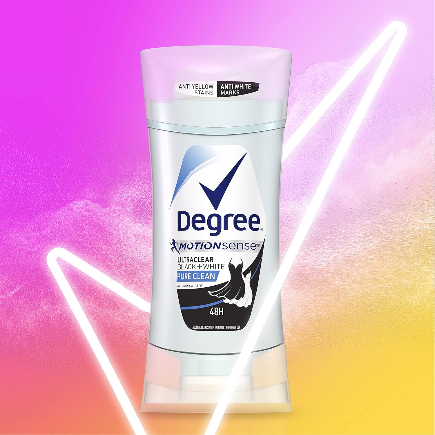 Degree UltraClear Antiperspirant Deodorant For Sweat and Odor Protection Black and White Pure Clean Deodorant Stick With 48-Hour Protection 2.6 oz, Pack of 4 : Dresses For Women : Beauty