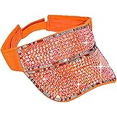 Bling Shiny Rhinestone Sports Sun Visor Hat for Women Summer Adjustable Breathable Beach Visor Caps Running Golf Sun Hat
