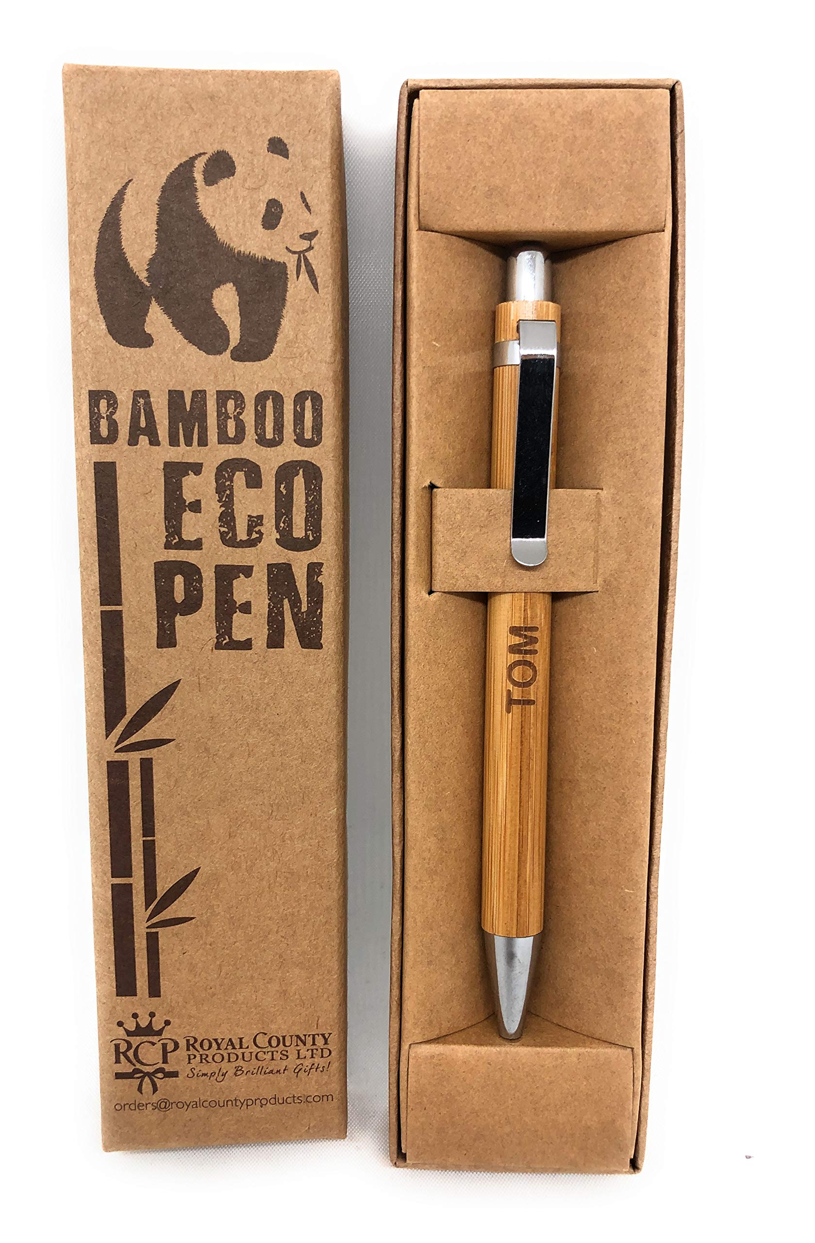 Royal County Personalised Bamboo Pens - Eco Friendly - Tom