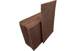 VSM 10-Pack: 6" x 9", Tan - Coarse, Non-Woven Hand Pad, Aluminum Oxide Grains, Rust and Oxidation Resistant, Multipurpose Abrasive Scrub Pad for Finishing and Cleaning