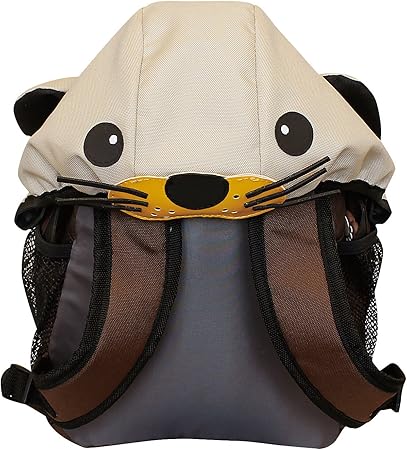 Amazon Co Jp Teru Bo 動物柄 なりきりフードリュック ラッコ Nhr So ホーム キッチン