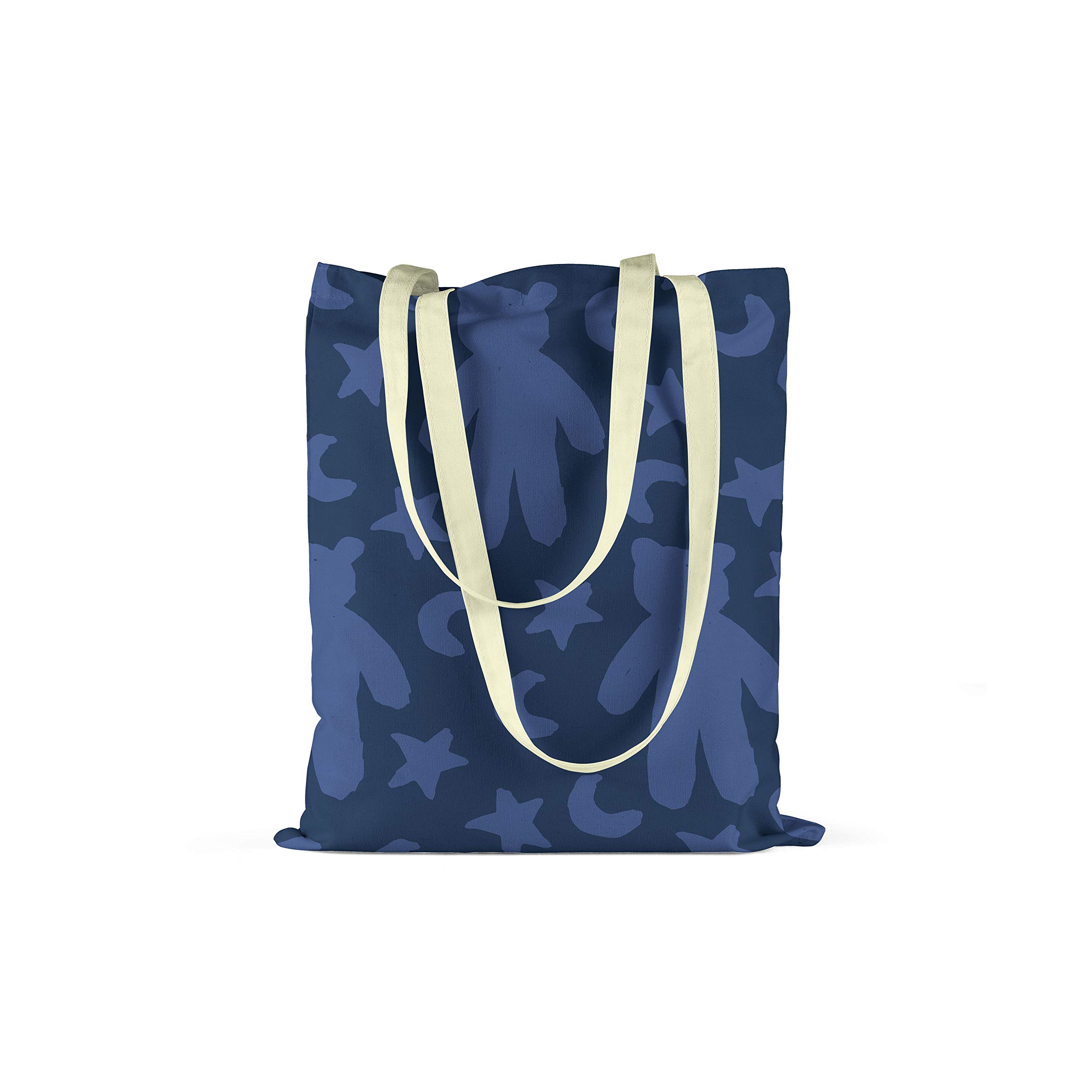 Bonamaison Printed Tote Bag, Reusable Grocery Bag, Shopping Bag, Machine Washable, Foldable, Canvas Cloth Bag with Handles, Size: 34x40 Cm