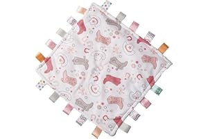Taggies Lovey for Baby Original Comfy Security Blanket with Sensory Tags, 12 x 12-Inches, Giddy Up Pony