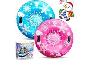 ZIZZ Snow Tubes for Kids Adult -Heavy Duty Inflatable Snow Sleds for Toddler Kids Adult Sledding Toys Outdoor Sport Activities Gift for Boys Girls Christmas Winter Toys Suppiles