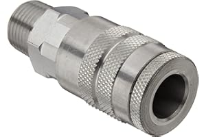 Dixon Valve & Coupling DC9S Stainless Steel 303 Air Chief Industrial Interchange Quick-Connect Hose Fitting, 1/2" Coupling x 1/2" NPT Male