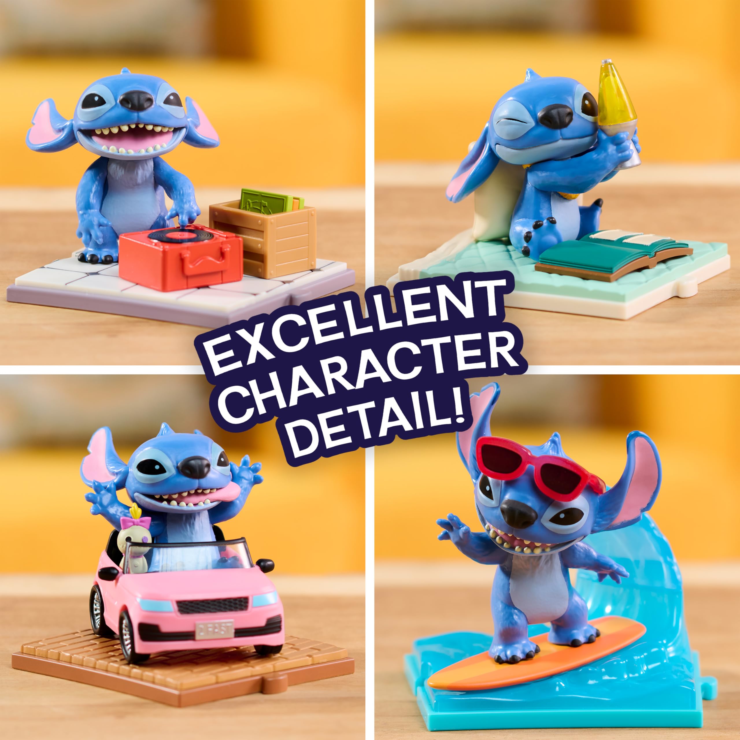 Just Play Disney Stitch Live-Action Movie Time 3-inch Collectible Figures, Blind Box Collectible Toys, Home Decoration, Kids Toys for Ages 3 Up