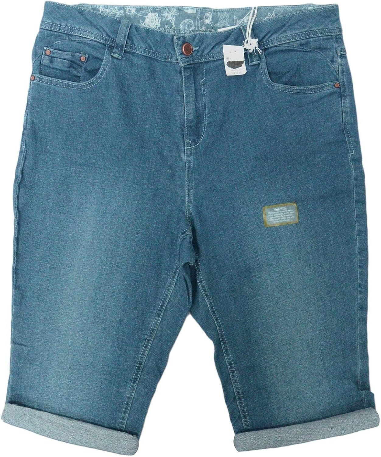 plus size stretch denim shorts