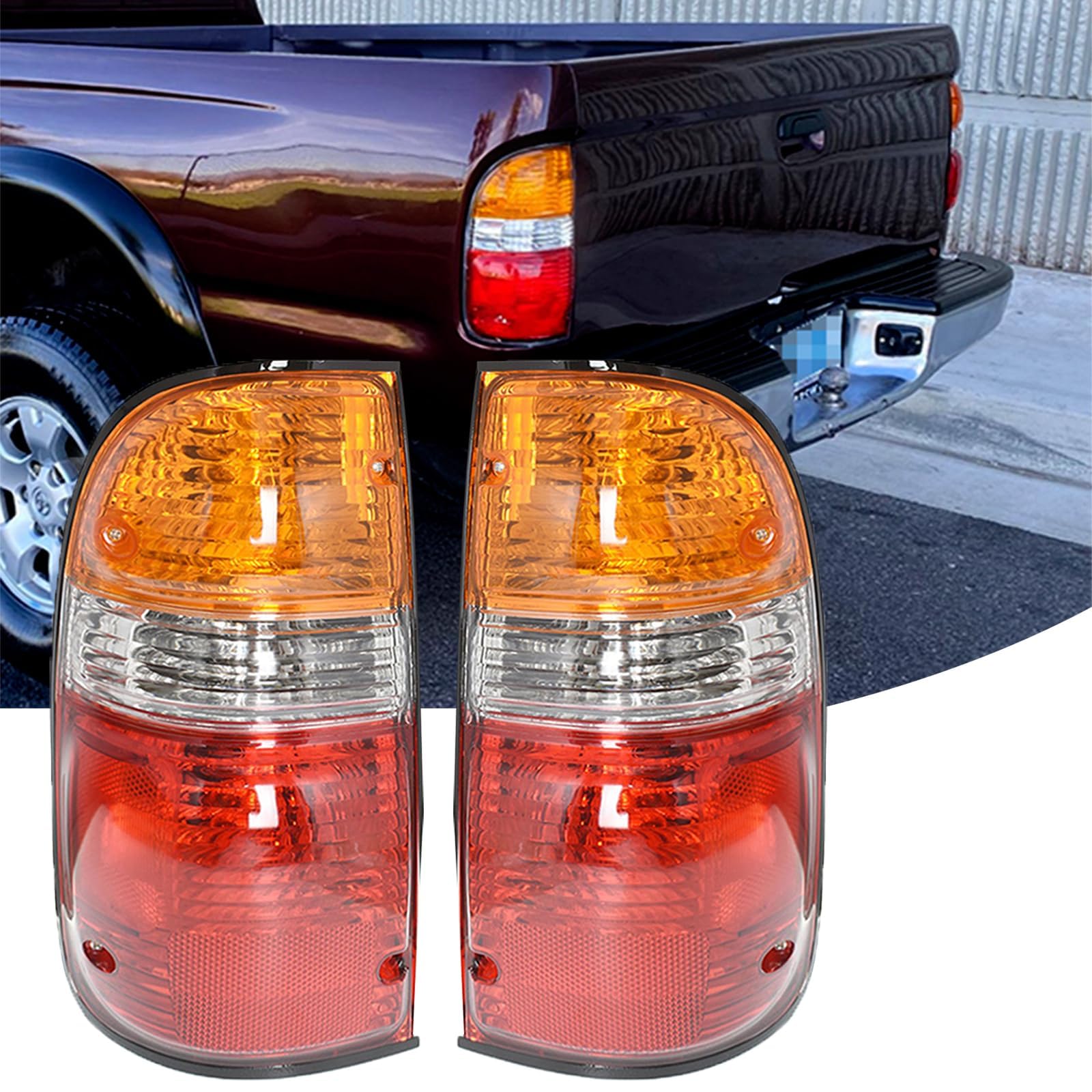 Photo 1 of AUTOXBERT Tacoma Tail Light Compatible with 2001-2004 Toyota Tacoma 2001 2002 2003 2004 Driver and Passenger Side Taillights Brake Lights Rear Lamps, Right and Left