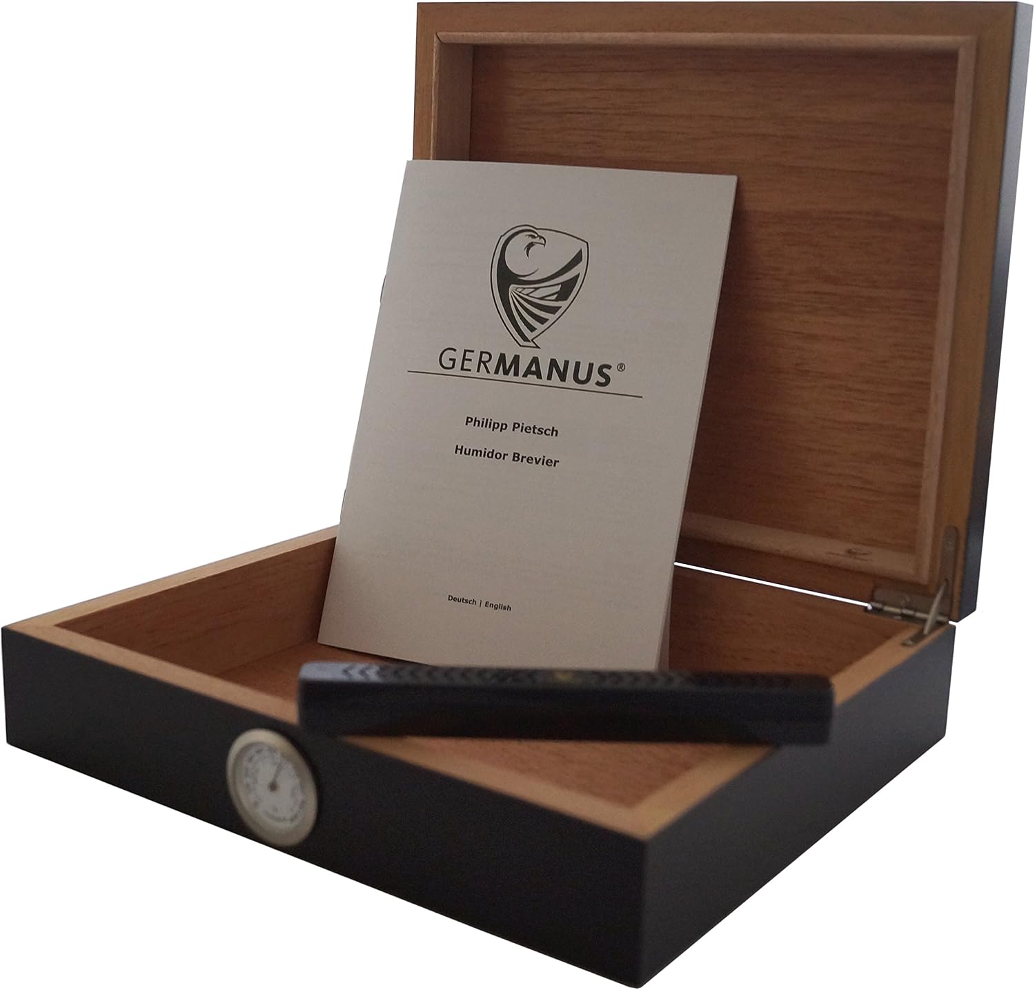 Humidificateur GERMANUS Pour Humidor - Forme Cigare Argenté, Pour 25 Cigares