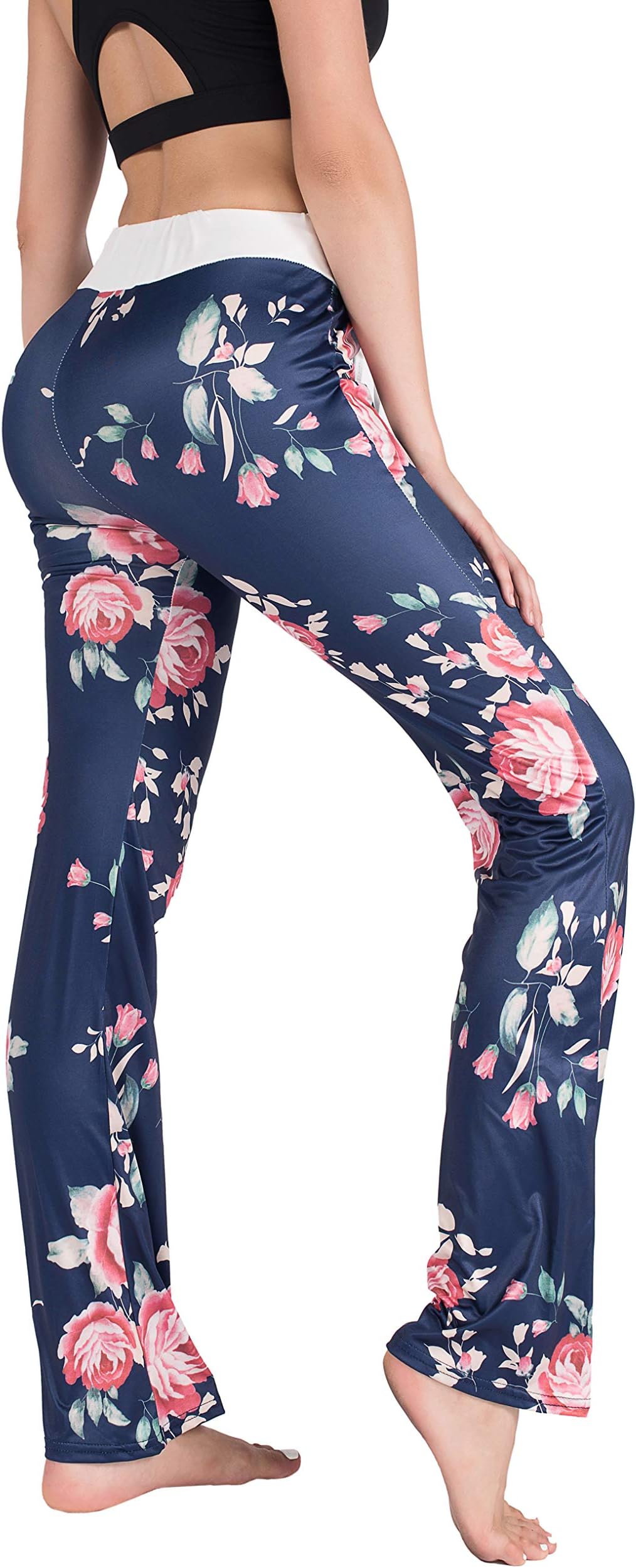 DrKr High Waist Yoga Pants Tummy Control Workout Leggings for Women