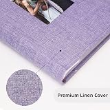 Vienrose Photo Album 300 Pockets Linen Cover 6x4 Memories Memo Space Purple view 7