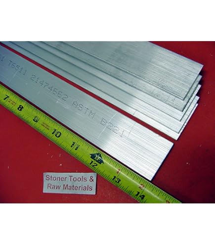 4 Pieces 6061 T6511 Aluminum Flat Bar – 3/16" X 2" X 10" – Made In USA