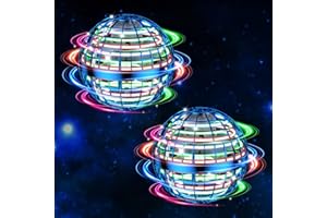 HOVISCO 2PCS Flying Orb Ball Toy, Cosmic Globe Boomerang Hover Ball Galactic Fidget Spinner, Hand Drone Orbit, Cool Toys Gift for 6 7 8 9 10+ Year Old Boys Girls Teens Outdoor Toys