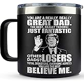 VIWIS Christmas Gifts for Dad, Men - Gifts for Dad from Daughter, Son - Dads Birthday Gift Ideas, Happy Birthday gifts for Dads, Fathers - Best Dad Ever Gift, Present for dads - 14 Oz dad Mug
