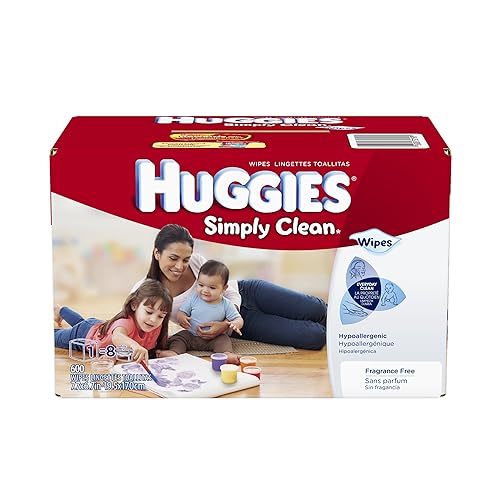 Huggies Simply Clean Fragrance Free Baby Wipes Refill, 600 Count