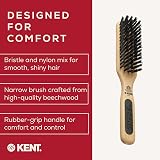 KENT PF06 Smoothing Hairbrush Narrow Bristle Nylon Beechwood Handle Short view 4