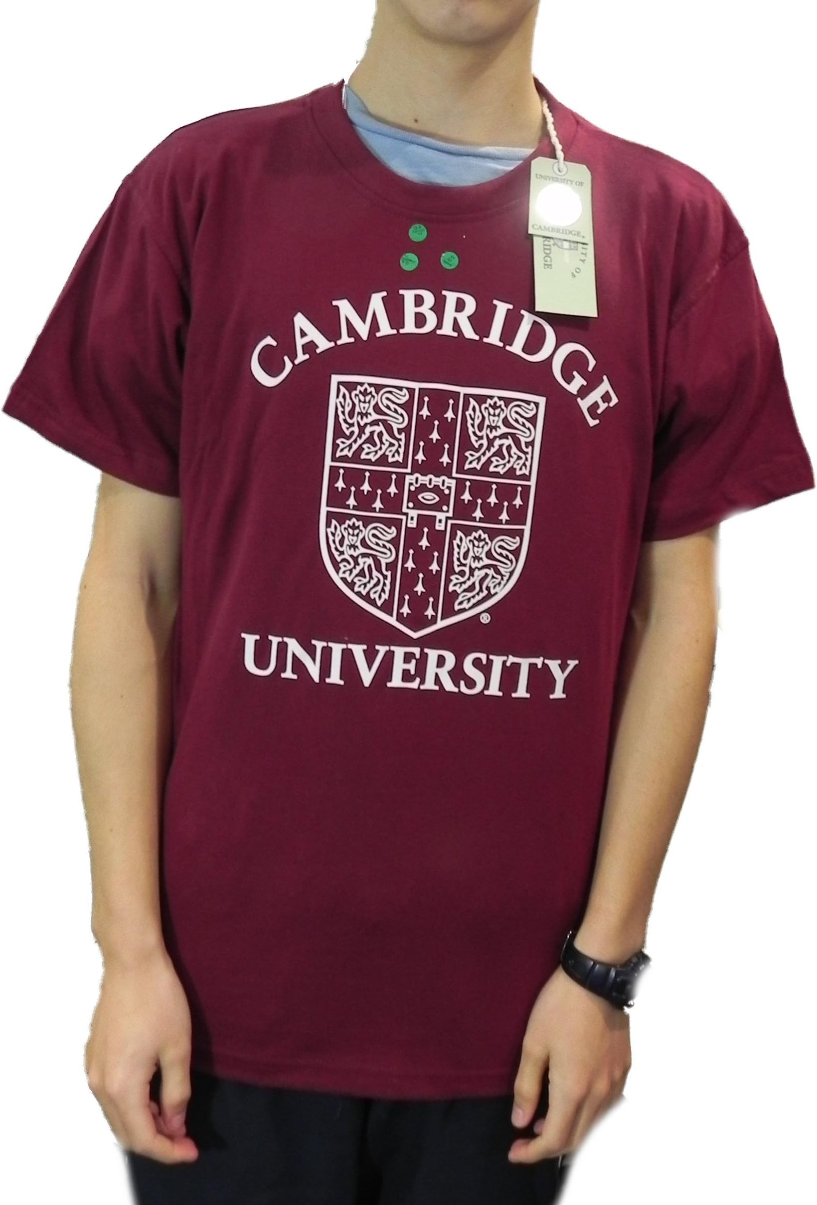 Cambridge University Official T-Shirt - Official Apparel of The Famous Univeristy of Cambridge Maroon