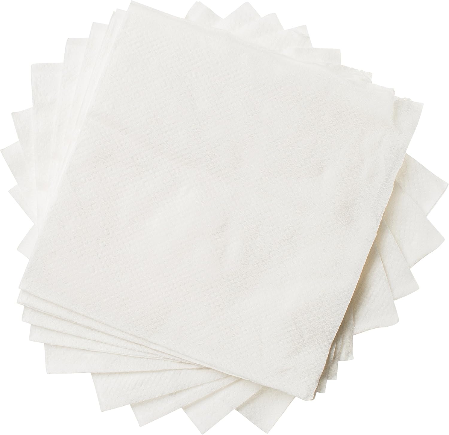 Crystalware, 500 Pack White Beverage Paper Napkins, 1 Ply Cocktail Napkins, For Restaurant, Bar or Home use