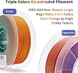 ZIRO Matte Multicolor PLA Filament 1.75mm 1kg Rusted Jungle view 3