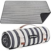 Picnic Blankets Outdoor Extra Large - Waterproof Picnic Blanket with Carry Strap | Machine Washable Picnic Mat with Sandproof Backing for Park,Grass,Hiking,Travel,Concerts,Indoor(Aegean Blue)