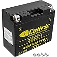 Caltric Agm Battery Compatible with Yamaha Xvs650 Xv-S650 V-Star 650 Silverado 2003-2010