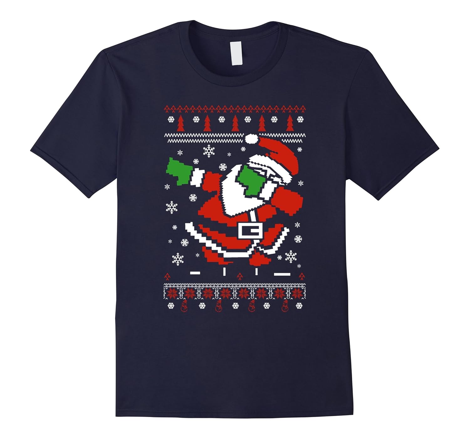 Dabbing Santa Ugly Christmas Sweatshirt Men's Black Sweatshi-ANZ