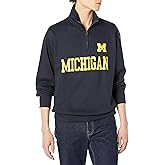 Blue 84 Men's Michigan Wolverines Quarter Zip Sweatshirt Team Color, Team Color, Medium