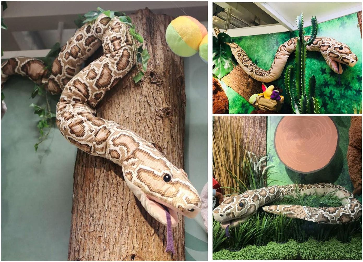 Tikwisdom 170CM High simulation Super long Brown python Soft Plush Toys - Image 3