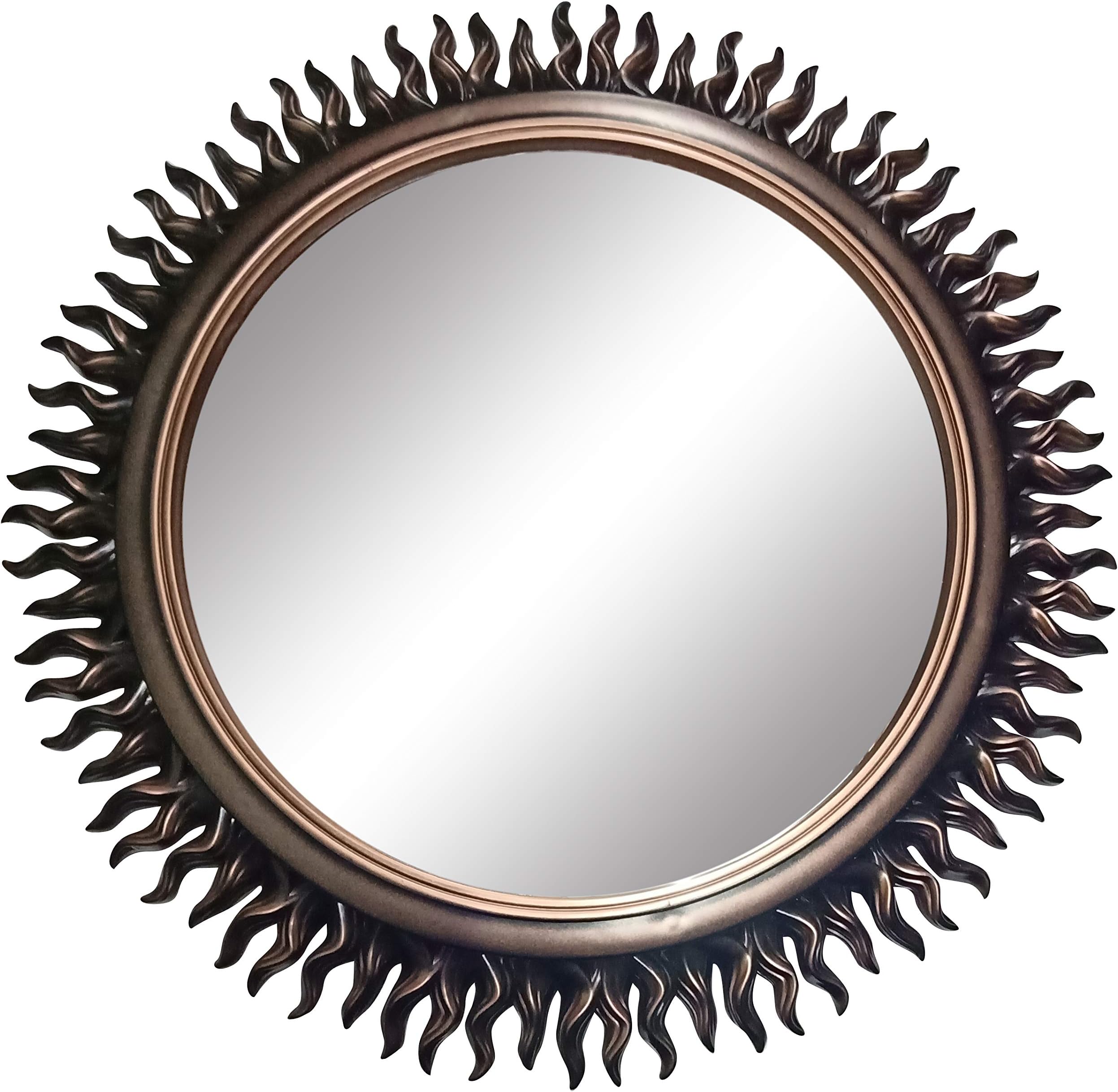 SANWISH Plastic Wall Mirror (43 x 43 cm, Copper)