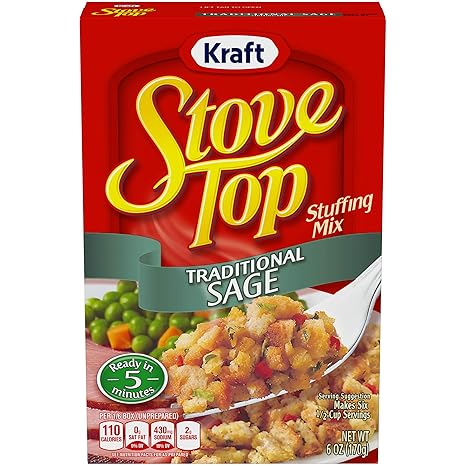 Amazon.com: Kraft Stove Top Traditional Sage Stuffing Mix, 6 oz Box ...