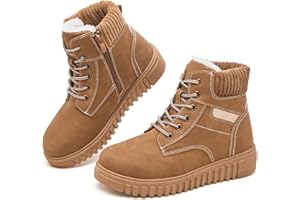 SHUPUA Women's Ankle Boots & Booties Waterproof Boots for Women Black Hiking Boots Women Combat Non Slip Snow Boots for Outdoor Work