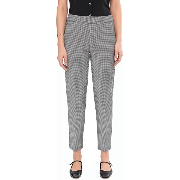 Liverpool Los Angeles, Women's, Gemma Mid-Rise Cigarette Trouser, Black  Tattersall Check, Size: 0, Inseam: 28 at Amazon Women's Clothing store