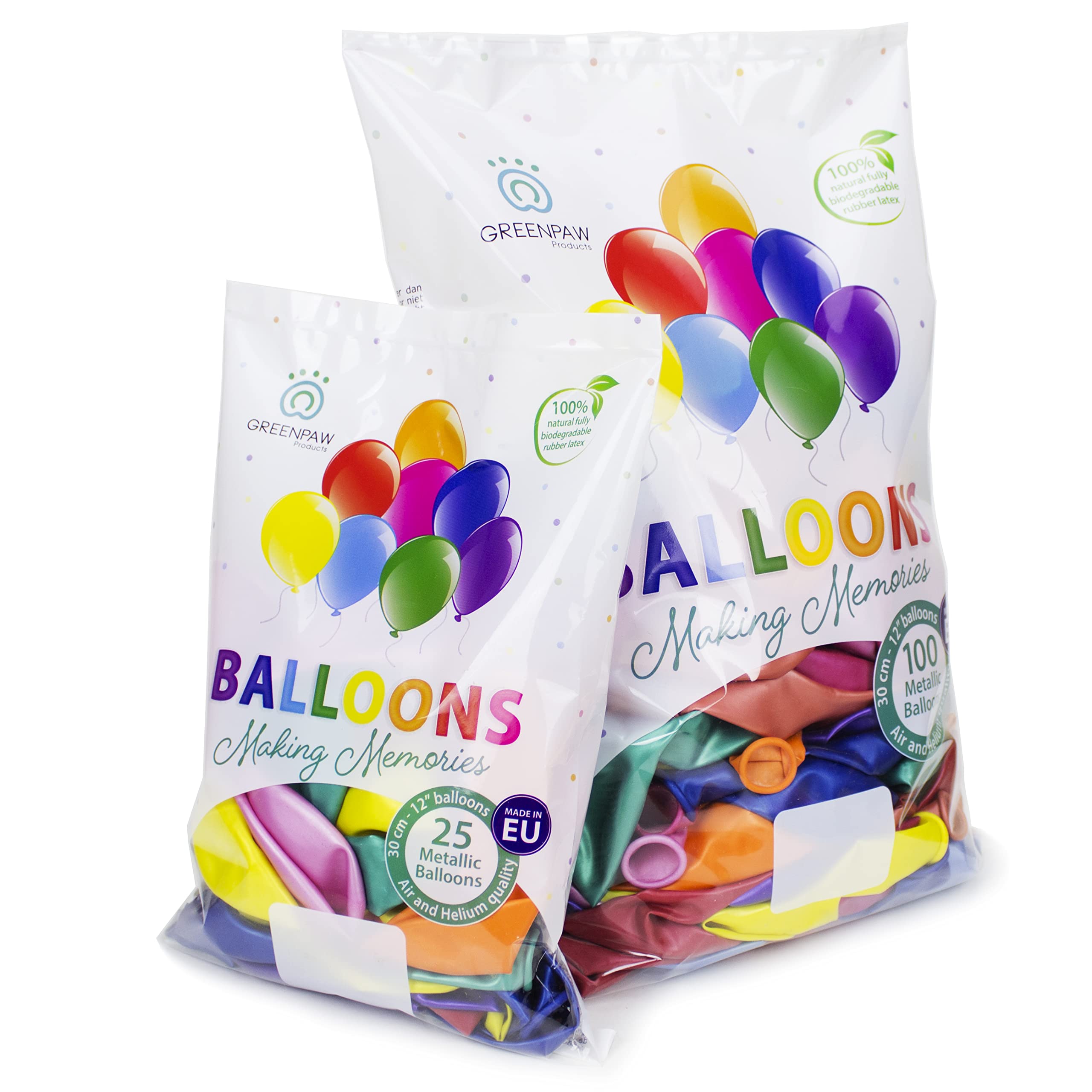 Premium Quality Balloons - Carbon Neutral - 100% Natural Latex - Colourful Rainbow Party Balloons for Birthdays, Weddings and Anniversaries