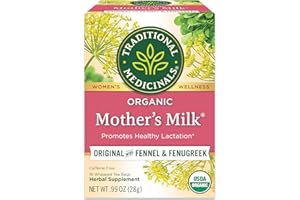 Traditional Medicinals Tea, Organic Mother's Milk, Promotes Healthy Lactation, Breastfeeding Support, Includes Spearmint 16 Tea Bags