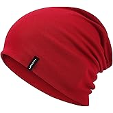 HAMUNI Slouchy Beanie for Women Men Soft Cotton Chemo Hats Double-Layer Warm Beanie Cap for Daily Wear & Transitional Seasons