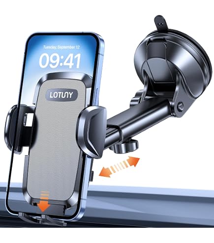 Mandark Car Phone Holder, Air Vent Windshield Dashboard Quick Release Auto Smartphone Stand, 2 In 1 Suction Cup Vehicle Cellphone Mount, Universal For Trucks, RVs, Vehicles And More(Style A